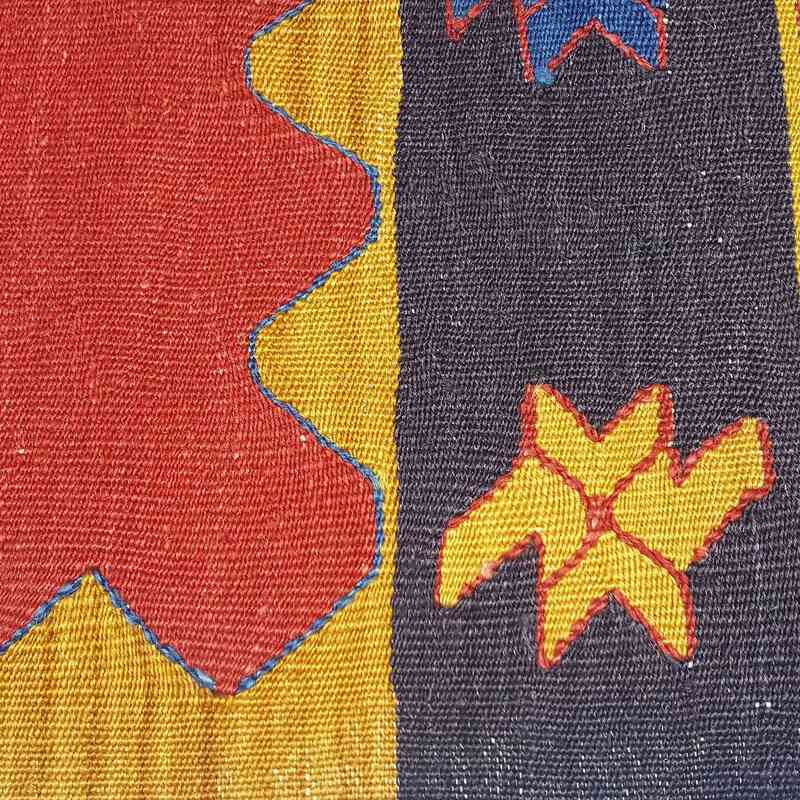 Kırmızı, Çok Renkli Yeni El Dokuma Kilim - K0033229