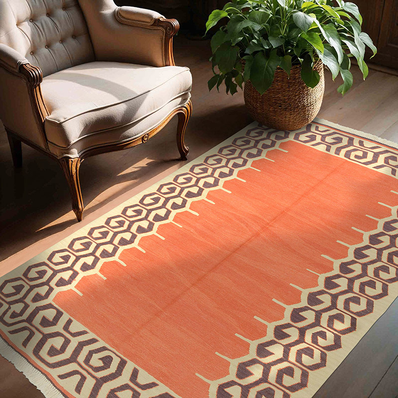 Kırmızı Yeni Kök Boya El Dokuma Kilim - 148 cm x 195 cm - K0033230