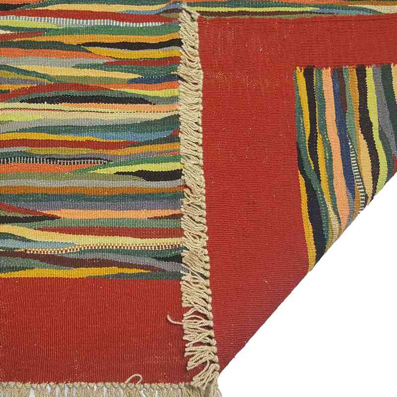 Çok Renkli Yeni Kök Boya El Dokuma Kilim - 122 cm x 182 cm - K0033231