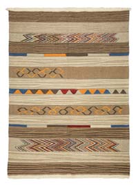 Kahverengi Yeni El Dokuma Kilim