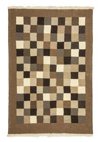 Brown New Handwoven Turkish Kilim Rug - 4' 1" x 6'  (49" x 72")