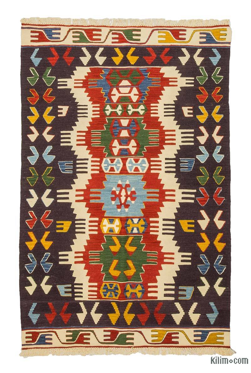 Çok Renkli Yeni El Dokuma Kilim - K0033236