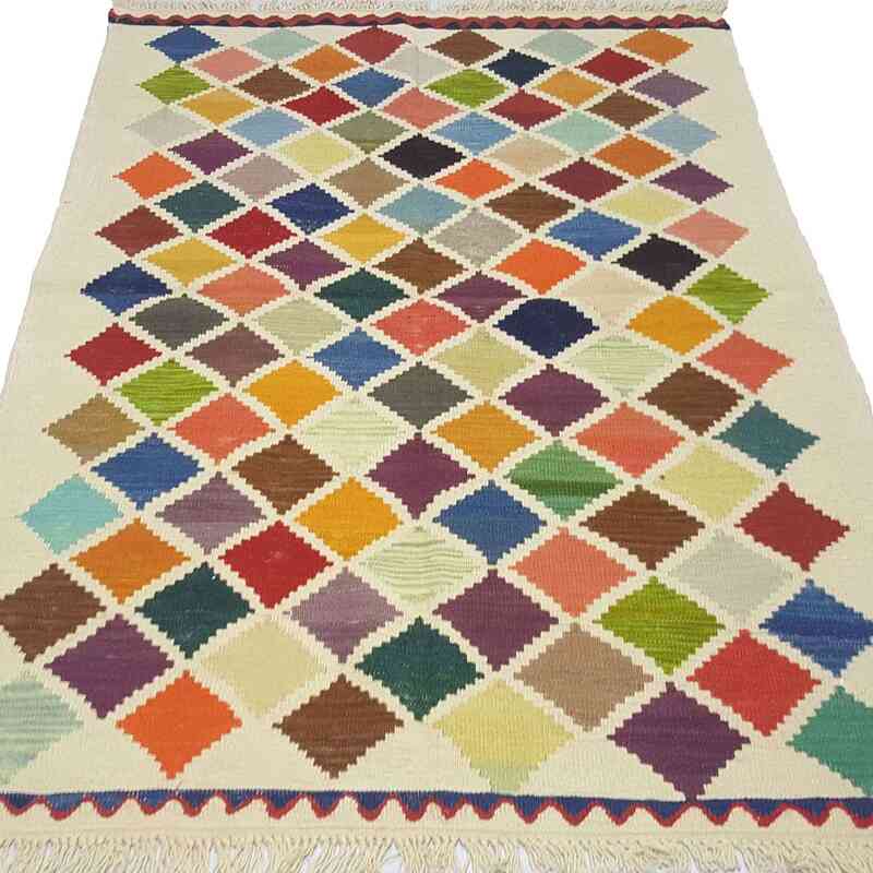 Multicolor New Handwoven Turkish Kilim Rug - K0033239