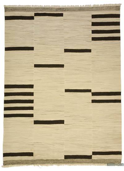 Bej, Kahverengi Yeni Kök Boya El Dokuma Kilim