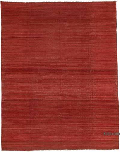 Red New Turkish Kilim Rug - 9' 1" x 11' 1" (109 in. x 133 in.)