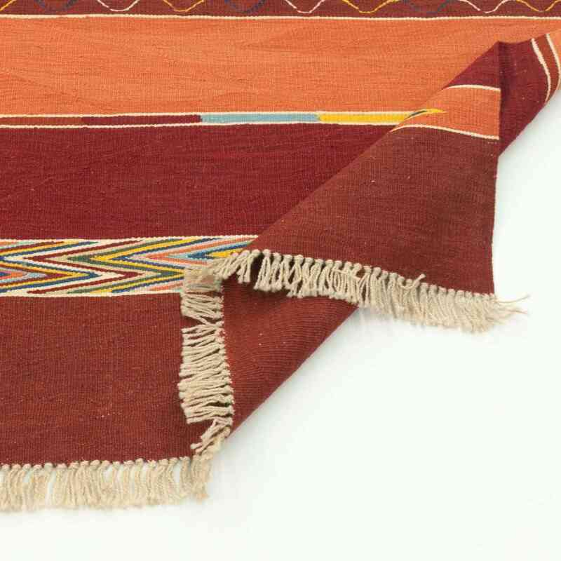 Kırmızı Yeni Kök Boya El Dokuma Kilim - 206 cm x 298 cm - K0033763