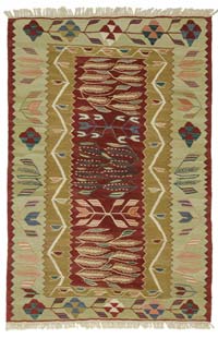 Multicolor New Handwoven Turkish Kilim Rug - 3' 9" x 5' 11" (45" x 71")