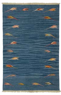 Lacivert Yeni El Dokuma Kilim