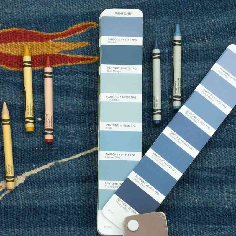 Lacivert Yeni El Dokuma Kilim - K0033778