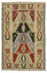 Multicolor New Handwoven Turkish Kilim Rug - 3' 10" x 5' 10" (46" x 70")