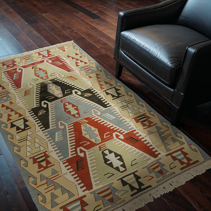 Multicolor New Handwoven Turkish Kilim Rug - 3' 10" x 5' 10" (46" x 70") - K0033779
