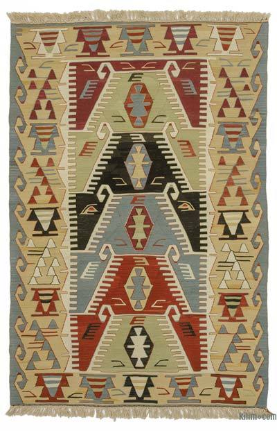 Çok Renkli Yeni Kök Boya El Dokuma Kilim - 118 cm x 179 cm
