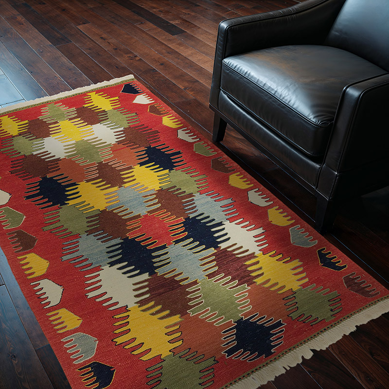 Çok Renkli Yeni Kök Boya El Dokuma Kilim - 126 cm x 186 cm - K0033780