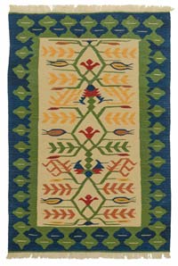 Çok Renkli Yeni Kök Boya El Dokuma Kilim - 122 cm x 180 cm