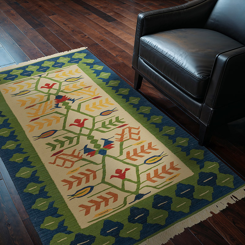 Çok Renkli Yeni Kök Boya El Dokuma Kilim - 122 cm x 180 cm - K0033781