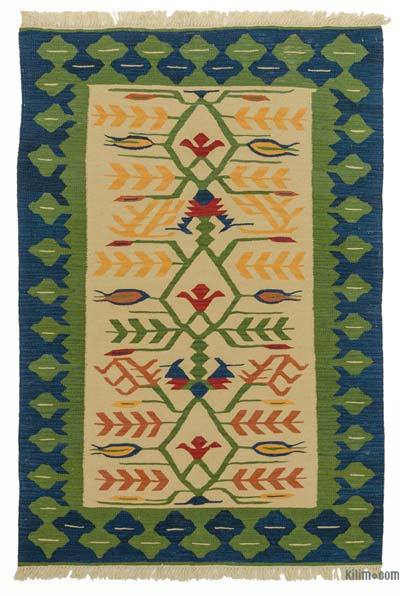 Çok Renkli Yeni Kök Boya El Dokuma Kilim - 122 cm x 180 cm