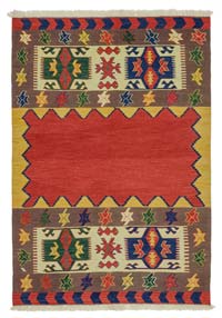 Multicolor Nueva Alfombra Turca Kilim - 127 cm x 178 cm