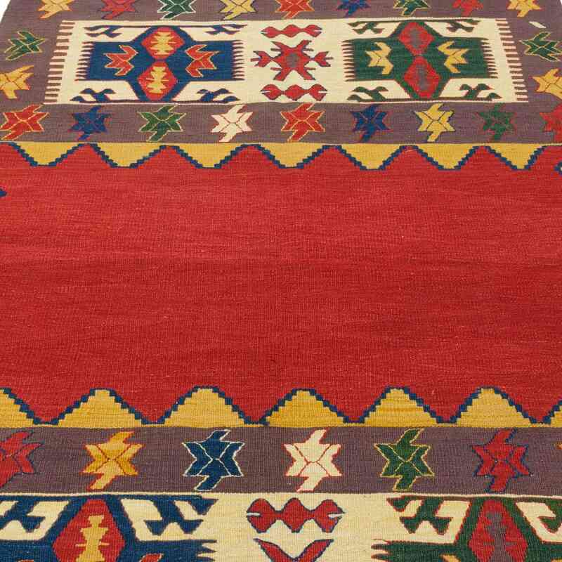 Çok Renkli Yeni Kök Boya El Dokuma Kilim - 127 cm x 178 cm - K0033784