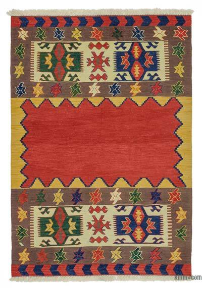 Multicolor New Handwoven Turkish Kilim Rug - 4' 2" x 5' 10" (50 in. x 70 in.)