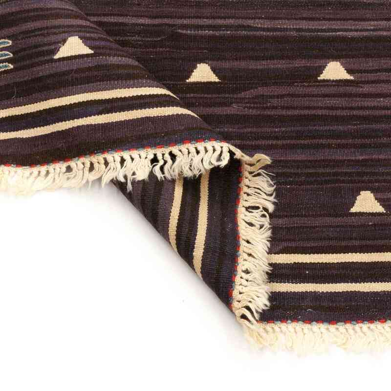 Purple New Handwoven Turkish Kilim Rug - K0033785