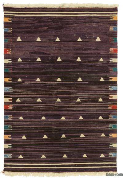 Mor Yeni Kök Boya El Dokuma Kilim