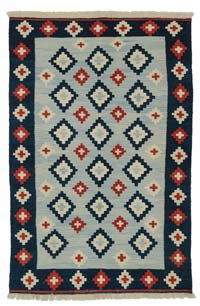 New Handwoven Turkish Kilim Rug - 4' 1" x 6' 2" (49" x 74")