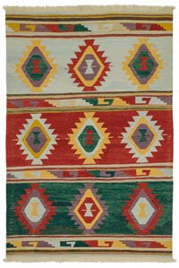 Multicolor New Handwoven Turkish Kilim Rug - 4'  x 5' 10" (48" x 70")