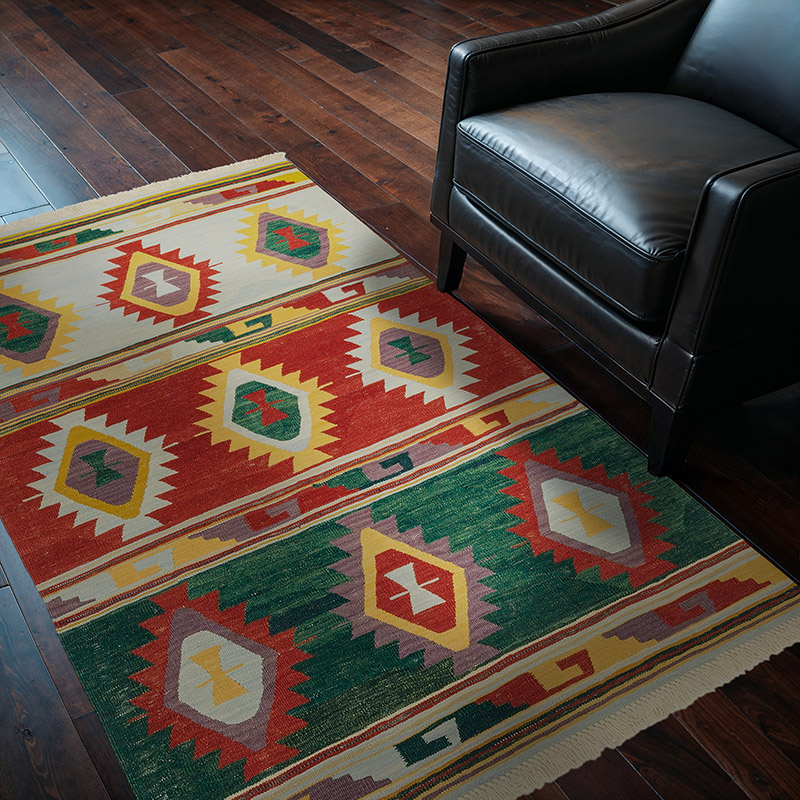 Multicolor New Handwoven Turkish Kilim Rug - 4'  x 5' 10" (48" x 70") - K0033787