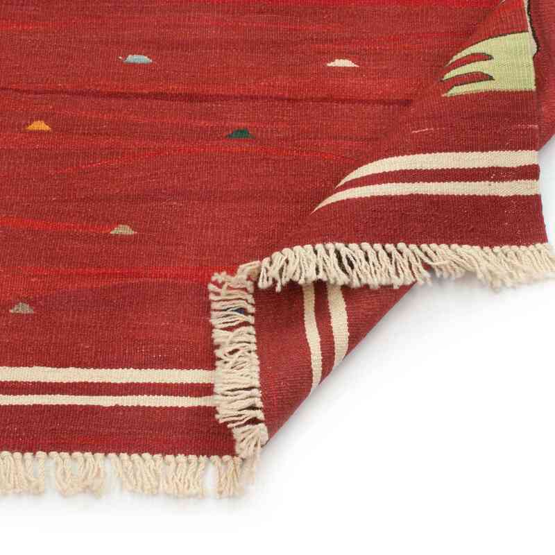 Rojo Nueva Alfombra Turca Kilim - K0033788