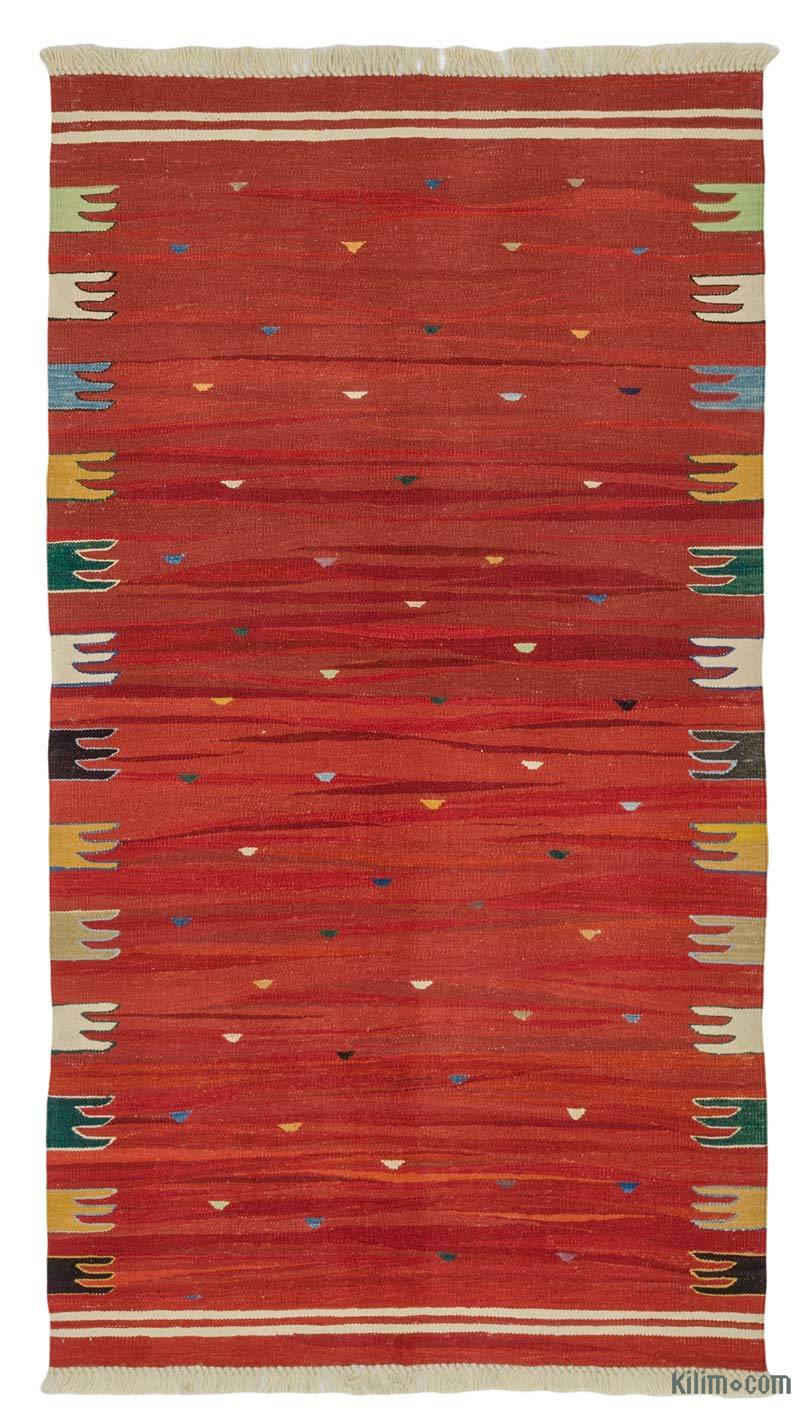 Rojo Nueva Alfombra Turca Kilim - K0033788
