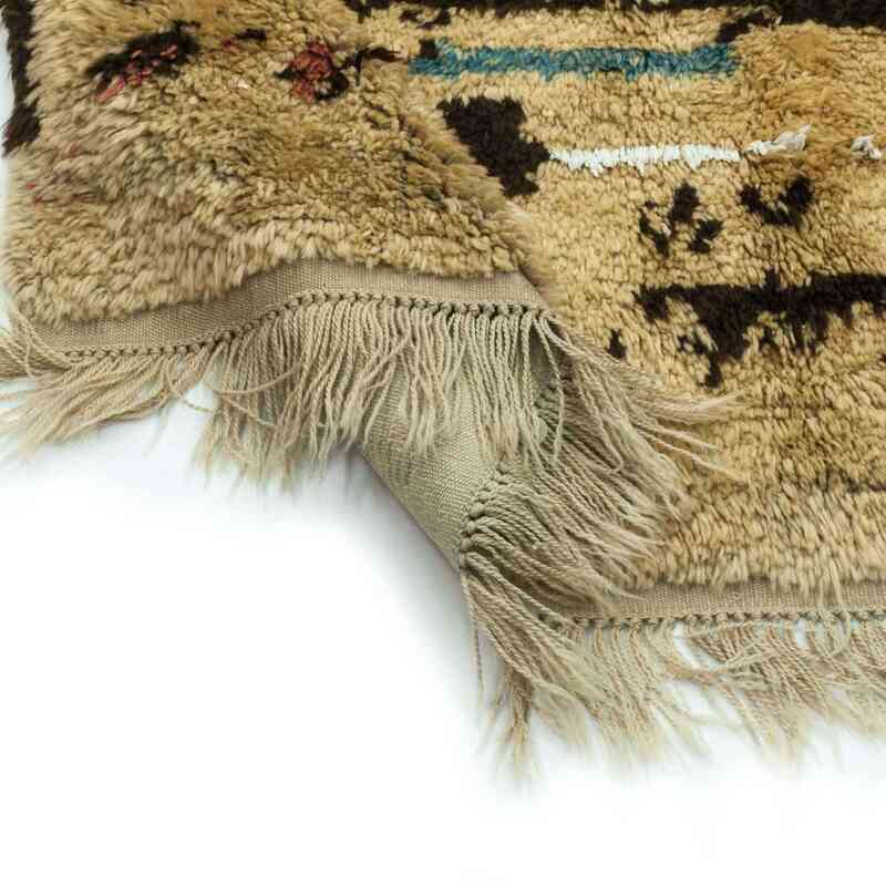 Beige Alfombra "Tulu" de estilo marroquí anudada a mano - 120 cm x 188 cm - K0033789