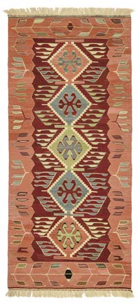 Red New Handwoven Turkish Kilim Rug