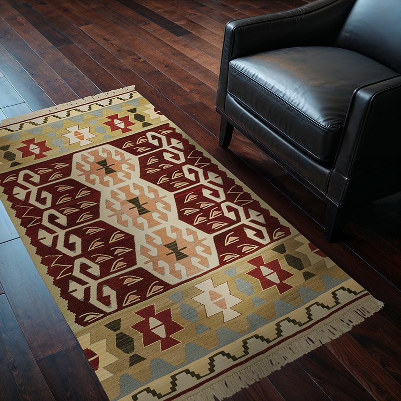 Çok Renkli Yeni El Dokuma Kilim - K0033833