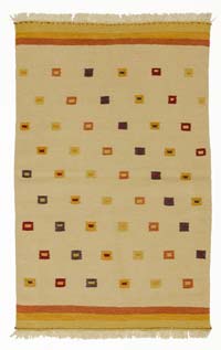 Bej Yeni Kök Boya El Dokuma Kilim - 95 cm x 152 cm
