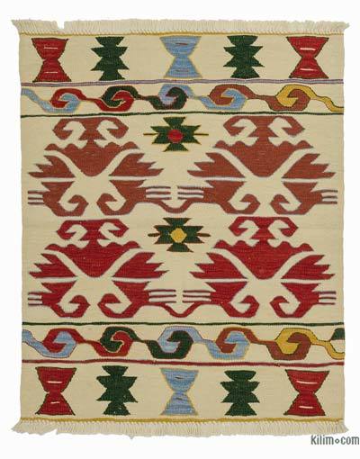 Multicolor New Handwoven Turkish Kilim Rug - 3' 2" x 3' 8" (38 in. x 44 in.)
