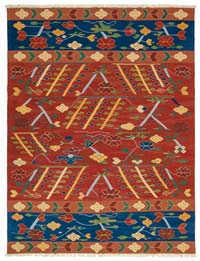 New Handwoven Turkish Kilim Rug - 8' 2" x 10' 6" (98" x 126")