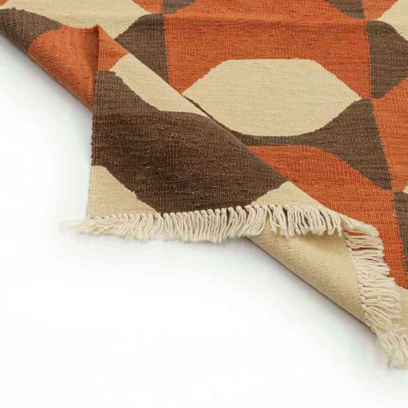New Handwoven Turkish Kilim Rug - 6' 7" x 8' 10" (79" x 106") - K0033857