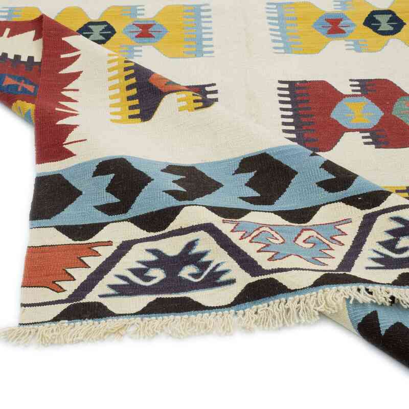 Multicolor New Handwoven Turkish Kilim Rug - K0033860