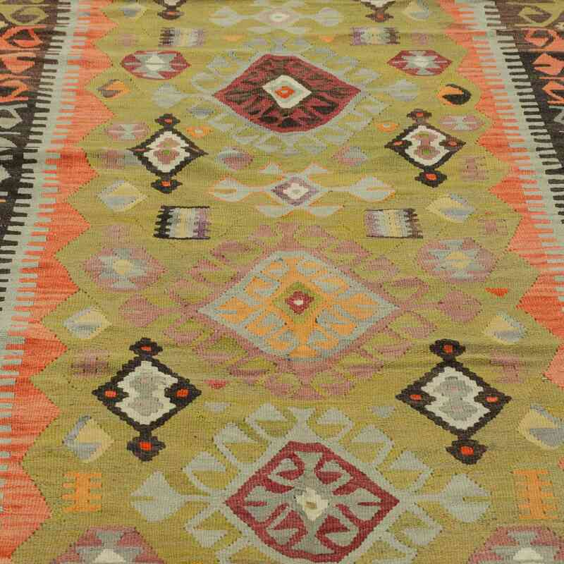 Multicolor Vintage Cal Kilim Rug - 5' 5" x 10' 2" (65" x 122") - K0034040