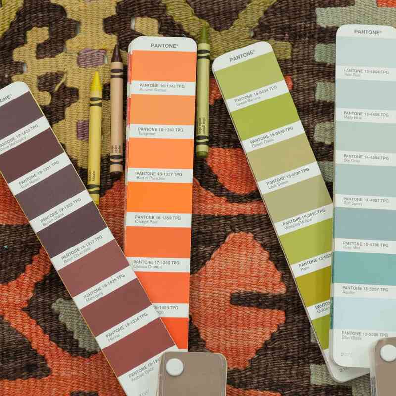 Multicolor Vintage Cal Kilim Rug - 5' 5" x 10' 2" (65" x 122") - K0034040