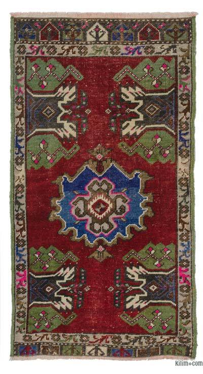 Vintage Turkish Hand-Knotted Rug - 1' 10" x 3' 4" (22 in. x 40 in.)