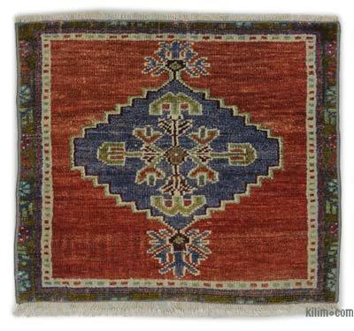 Vintage Turkish Hand-Knotted Rug - 1' 9" x 1' 7" (21 in. x 19 in.)