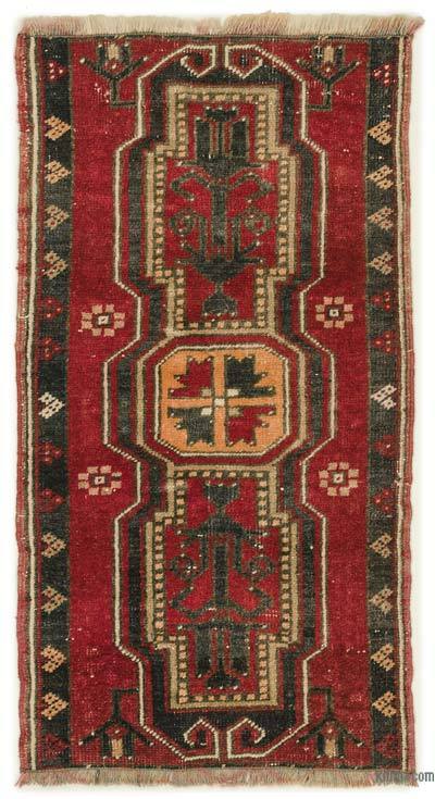 Vintage Turkish Hand-Knotted Rug - 1' 7" x 3'  (19 in. x 36 in.)