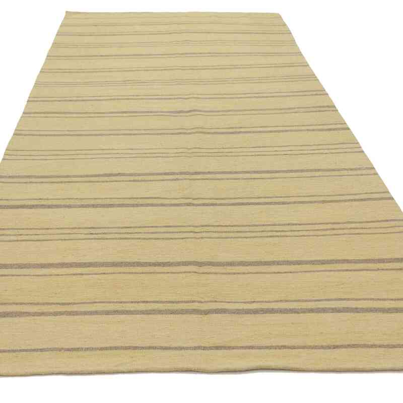 Beige New Handwoven Turkish Kilim Rug - K0034316