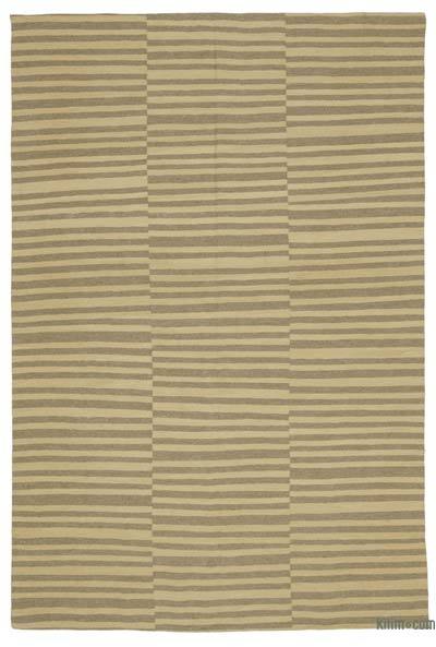 Bej Yeni Kök Boya El Dokuma Kilim