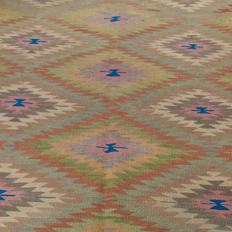 Vintage Afyon Kilim Rug - 5' 3" x 8' 9" (63" x 105") - K0035978