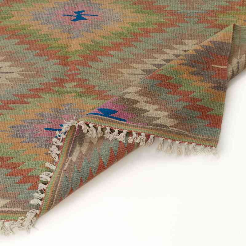 Vintage Afyon Kilim Rug - 5' 3" x 8' 9" (63" x 105") - K0035978