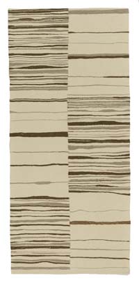 Beige, Brown New Handwoven Turkish Kilim Rug