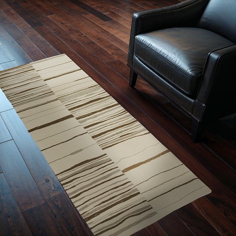 Beige, Brown New Handwoven Turkish Kilim Rug - K0035988
