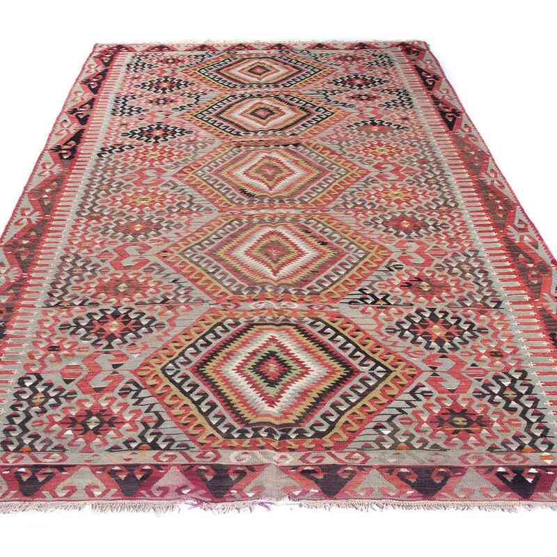 Multicolor Vintage Esme Kilim Rug - 5' 9" x 10' 2" (69" x 122") - K0036111